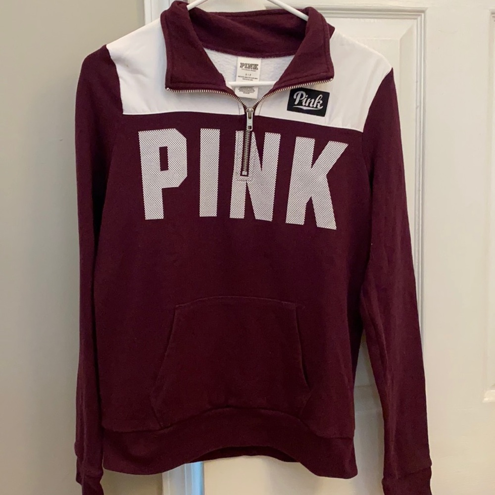Pink quarter zip